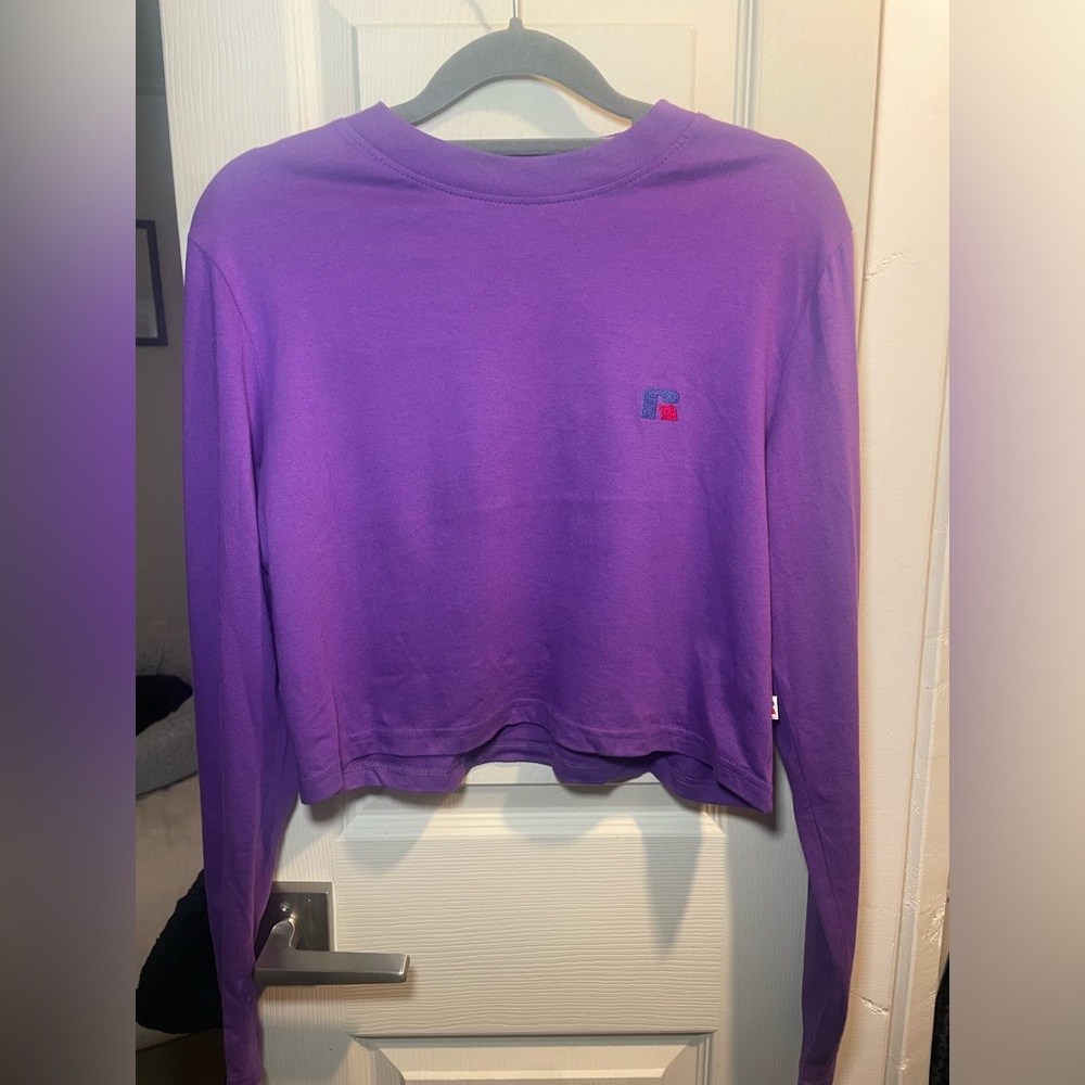Russell Athletic Cropped L/S T-Shirt Size S